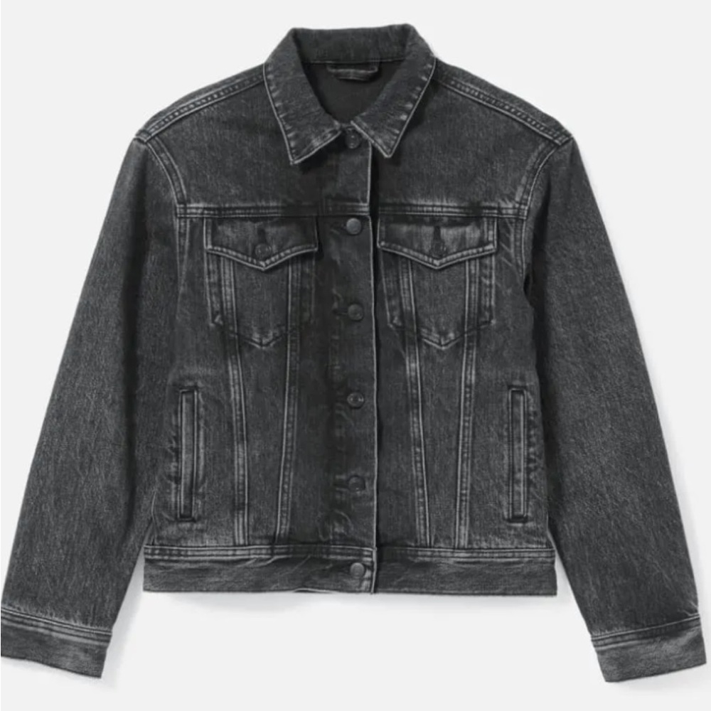 Everlane washed Black Denim Jacket